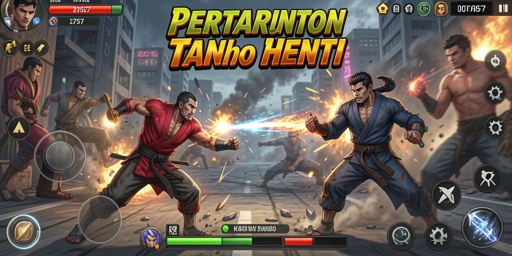 Tampilan gameplay mendebarkan dengan aksi cepat di 2757.