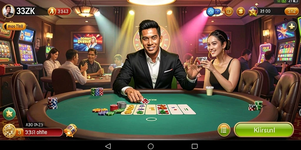 Gameplay Live Casino yang mendebarkan di 33ZK, menampilkan dealer profesional.