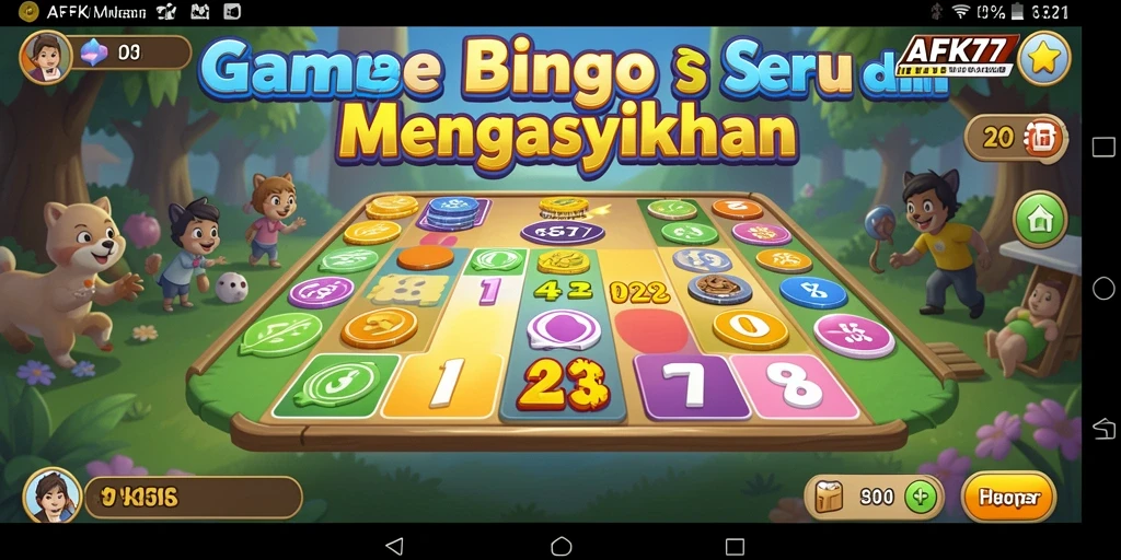 Tampilan menarik dari gameplay Bingo di AFK77.
