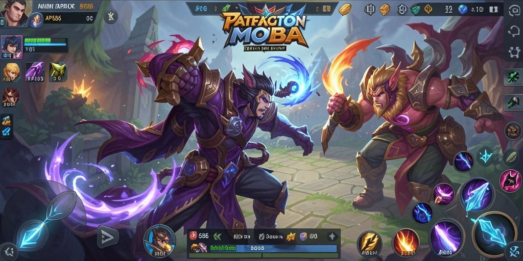 Gameplay AP686 yang mendebarkan dalam pertarungan tim MOBA.