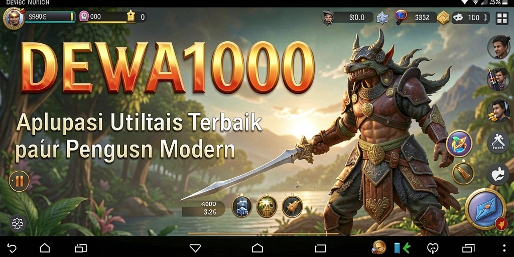 Tampilan antarmuka DEWA1000 yang menarik dan mudah digunakan.