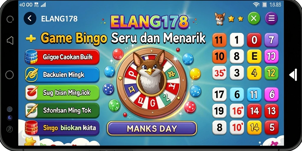 Tampilan gameplay seru dan interaktif ELANG178 dalam permainan Bingo.