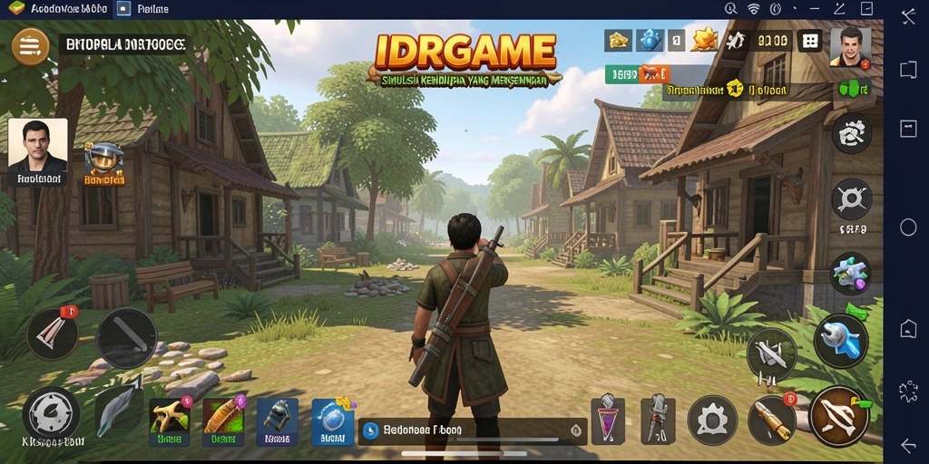 Tampilan gameplay IDRGAME dengan interaksi karakter yang menarik.