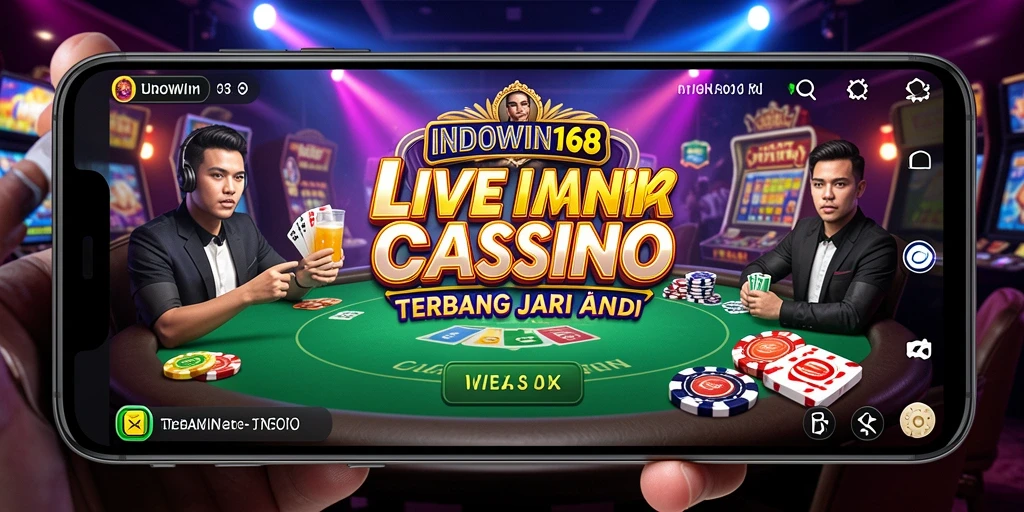 Tampilan gameplay seru di INDOWIN168 dengan dealer langsung dan interaksi nyata.