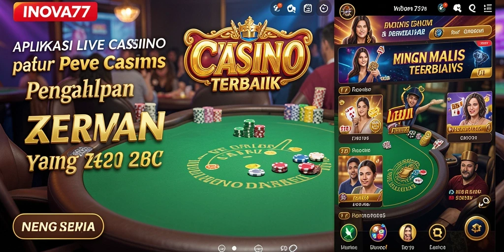 Tampilan gameplay Live Casino yang mendebarkan dan interaktif.