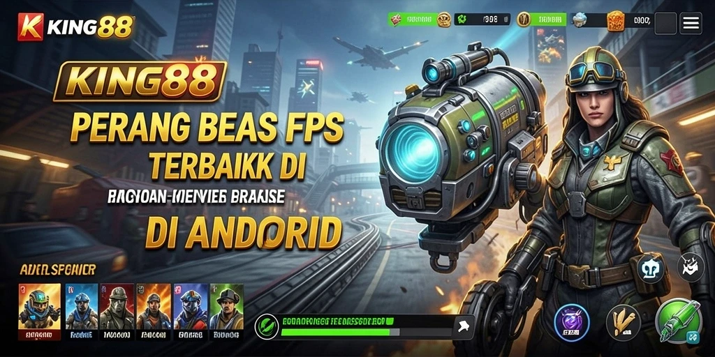 Tangkapan layar gameplay KING88 menunjukkan aksi menegangkan di medan perang.
