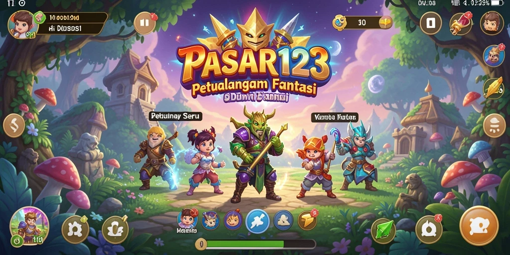 Screenshot tampilan gameplay PASAR123 yang mendebarkan.