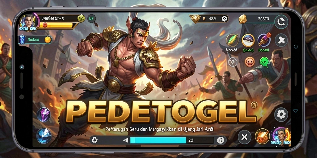 Screenshot menunjukkan pertarungan seru di PEDETOGEL.