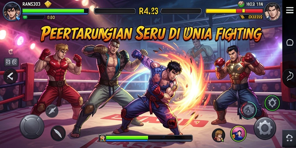 Screenshot RANS303 menunjukkan aksi pertarungan yang intens dan mendebarkan.