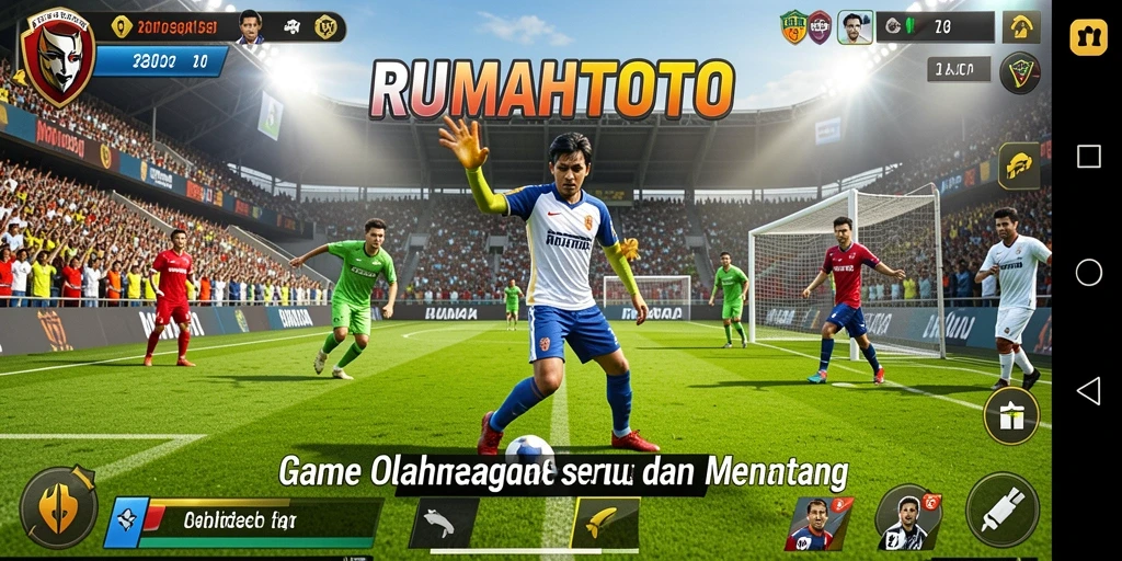 Tangkapan layar RUMAHTOTO menampilkan aksi seru dalam permainan olahraga.