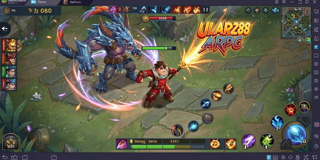 Tampilan gameplay ULAR288 yang seru dan mendebarkan dalam gaya ARPG.