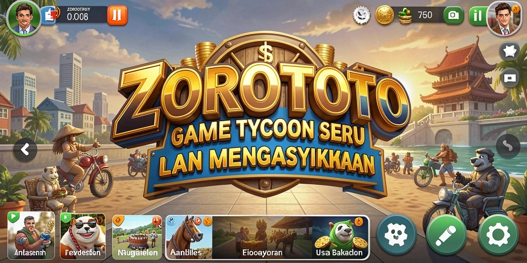 Tampilan gameplay ZOROTOTO yang menarik untuk manajemen bisnis.